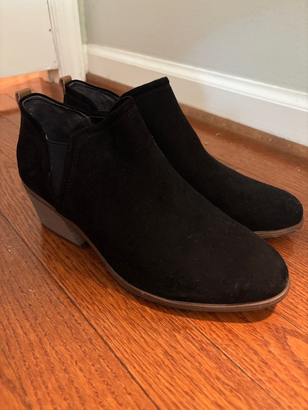 Dr. Scholl's Black Suede Chelsea Booties